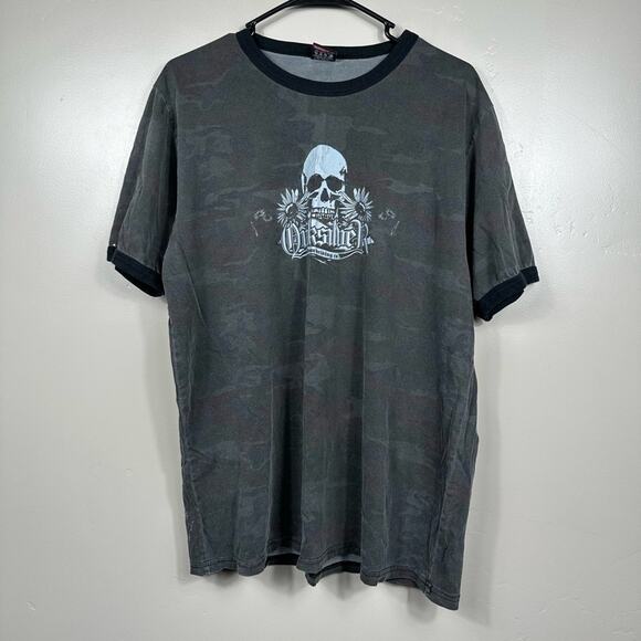 Quiksilver Other - Quiksilver Men’s Vintage Camo Skull Graphic Short Sleeve T Shirt Size Large